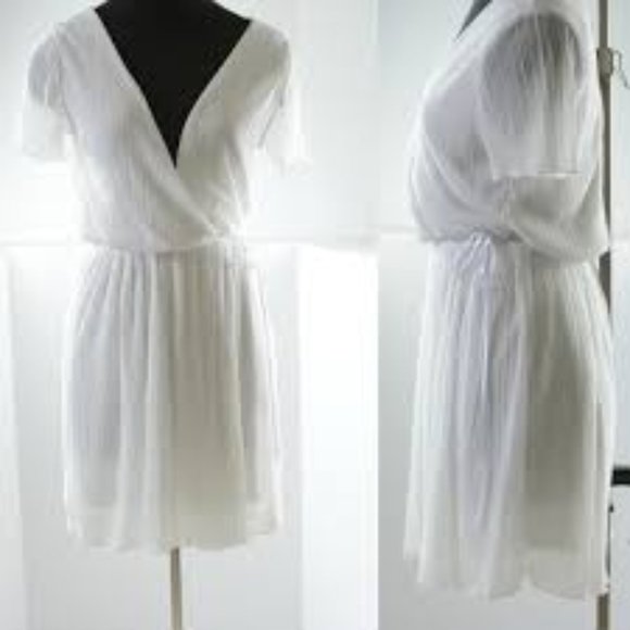 SOLD Leith Pleat Surplice Wrap Dress - Picture 3 of 7